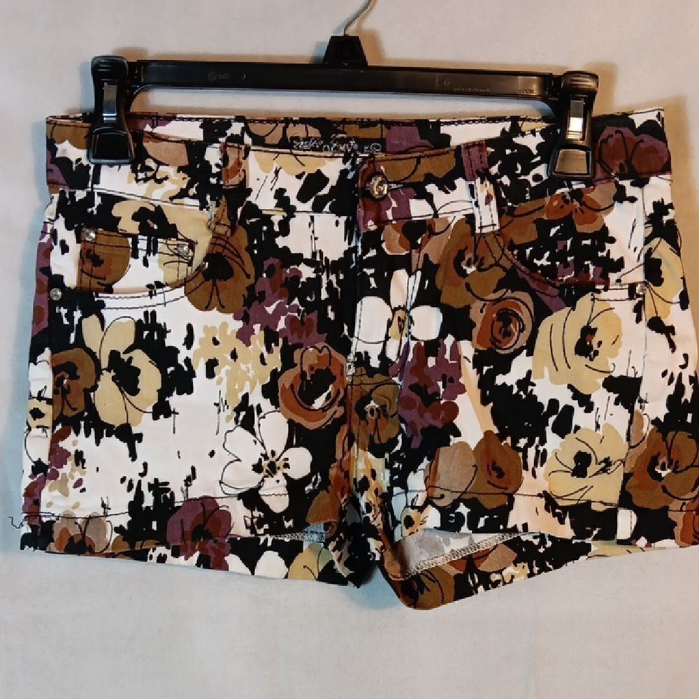 Floral Stretch Denim Women's Shorts